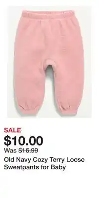 Old Navy Old Navy Cozy Terry Loose Sweatpants for Baby offer