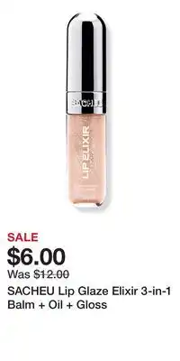 Ulta Beauty SACHEU Lip Glaze Elixir 3-in-1 Balm + Oil + Gloss offer