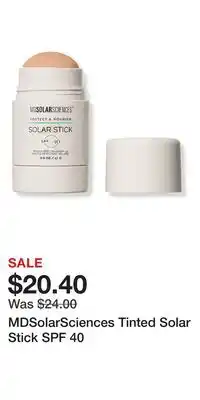 Ulta Beauty MDSolarSciences Tinted Solar Stick SPF 40 offer