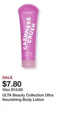 Ulta Beauty ULTA Beauty Collection Ultra Nourishing Body Lotion offer