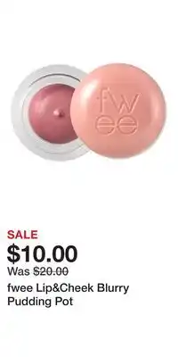 Ulta Beauty fwee Lip&Cheek Blurry Pudding Pot offer
