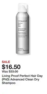 Ulta Beauty Living Proof Perfect Hair Day (PhD) Advanced Clean Dry Shampoo offer