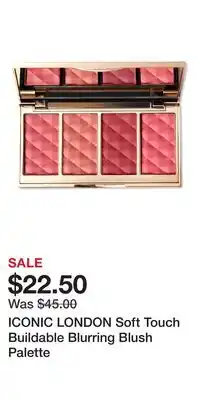 Ulta Beauty ICONIC LONDON Soft Touch Buildable Blurring Blush Palette offer