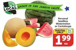 Albertsons Personal Seedless Watermelon or Cantaloupe offer
