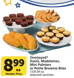 Albertsons Overjoyed Duets, Madeleines, Mini Palmiers or Petite Brownie Bites offer