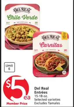 Albertsons Del Real Entrées offer