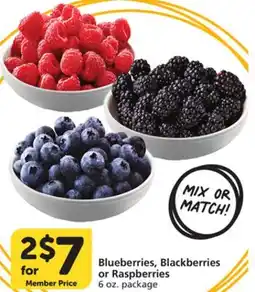 Albertsons Blueberries, Blackberries or Raspberries offer