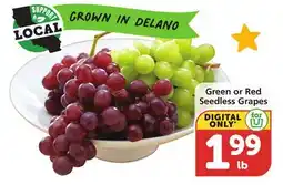Albertsons Green or Red Seedless Grapes offer