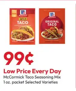 Stater Bros McCormick Taco Seasoning Mix offer