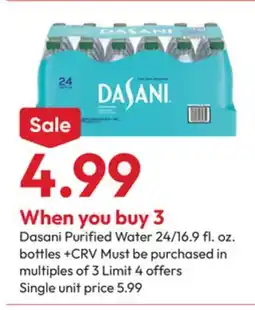 Stater Bros Dasani Purified Water offer