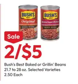 Stater Bros Bush's Best Baked or Grillin' Beans offer