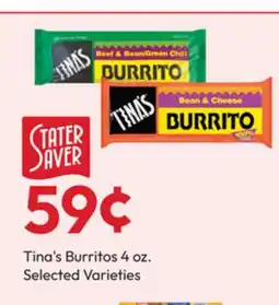 Stater Bros Tina's Burritos offer