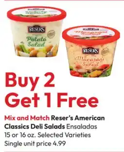 Stater Bros Reser's American Classics Deli Salads offer