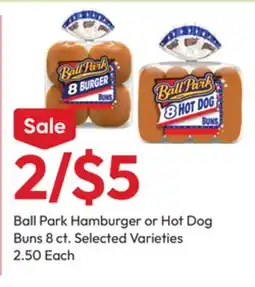 Stater Bros Ball Park Hamburger or Hot Dog Buns offer