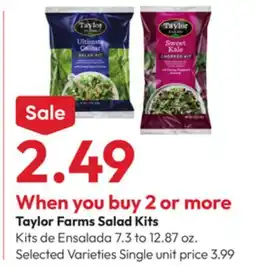 Stater Bros Taylor Farms Salad Kits offer