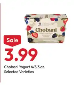 Stater Bros Chobani Yogurt offer