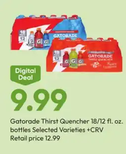 Stater Bros Gatorade Thirst Quencher 18/12 fl. oz. bottles offer
