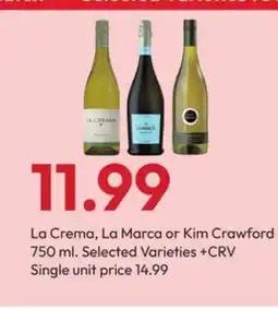 Stater Bros La Crema, La Marca or Kim Crawford offer