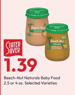 Stater Bros Beech-Nut Naturals Baby Food offer