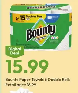 Stater Bros Bounty Paper Towels 6 Double Rolls offer