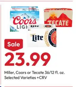 Stater Bros Miller, Coors or Tecate offer