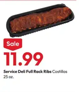 Stater Bros Service Deli Full Rack Ribs offer