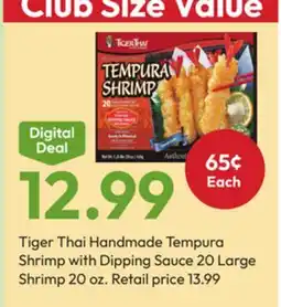 Stater Bros Tiger Thai Handmade Tempura Shrimp with Dipping Sauce offer