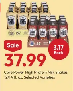 Stater Bros Core Power High Protein Milk Shakes offer