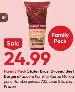 Stater Bros Family Pack Stater Bros. Ground Beef Burgers offer