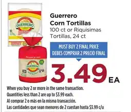 Food 4 Less Guerrero Corn Tortillas offer