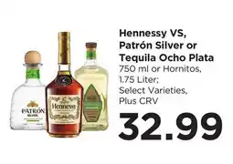Food 4 Less Hennessy VS, Patrón Silver or Tequila Ocho Plata offer