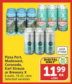 Vons Pizza Port, Madewest, Coronado, Karl Strauss or Brewery X offer