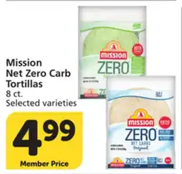Vons Mission Net Zero Carb Tortillas offer