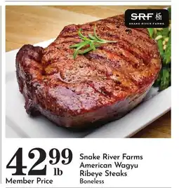 Pavilions Snake River Farms American Wagyu Ribeye Steaks Boneless offer