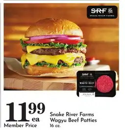 Pavilions Snake River Farms Wagyu Beef Patties offer