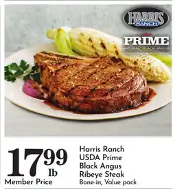Pavilions Harris Ranch USDA Prime Black Angus Ribeye Steak offer