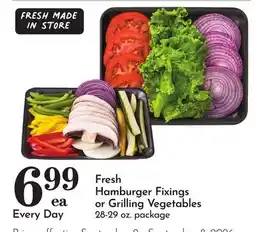 Pavilions Fresh Hamburger Fixings or Grilling Vegetables offer