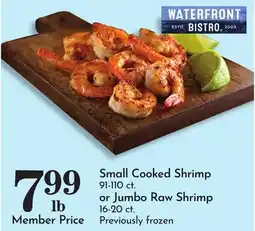 Pavilions Small Cooked Shrimp 91-110 ct., or Jumbo Raw Shrimp, 16-20 ct offer