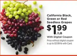Ralphs California Black, Green or Red Seedless Grapes offer