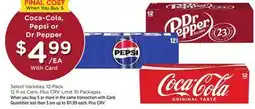 Ralphs Coca-Cola, Pepsi or Dr Pepper offer