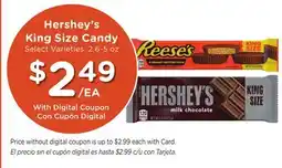 Ralphs Hershey's King Size Candy offer