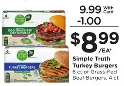 Ralphs Simple Truth Turkey Burgers offer