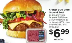 Ralphs Kroger 90% Lean Ground Beef offer