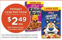 Ralphs Kellogg's Large Size Cereal offer