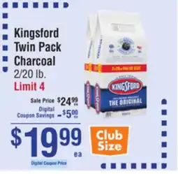 Smart & Final Kingsford Twin Pack Charcoal offer