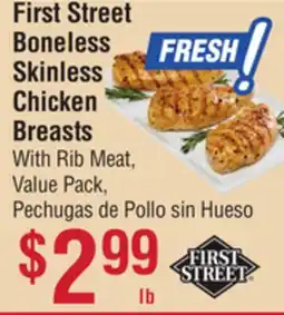 Smart & Final First Street Boneless Skinless Chicken Breasts offer