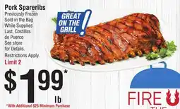 Smart & Final Pork Spareribs offer