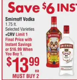 Smart & Final Smirnoff Vodka offer