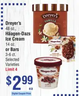 Smart & Final Dreyer's 48 oz., Häagen-Dazs Ice Cream 14 oz. or Bars 3-6 ct offer