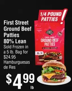 Smart & Final First Street Ground Beef Patties 80% Lean offer